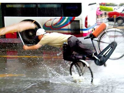 Umbrella Bike Rider