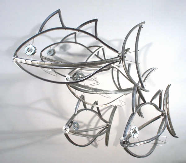 Bicycle Rim Tuna Sculpture